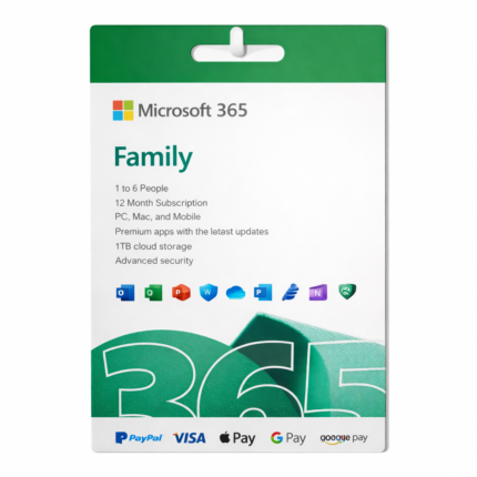Microsoft 365 Family 1 Year Subscription 6 Users PC Mac